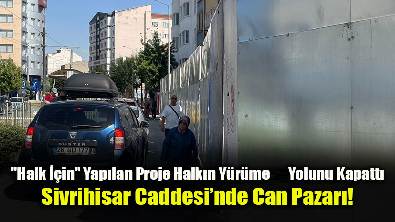 "Halkevi" Yapılırken Halk Yolda Kaldı: Şantiye İşgali Yayaları Araç Trafiğiyle Baş Başa Bıraktı