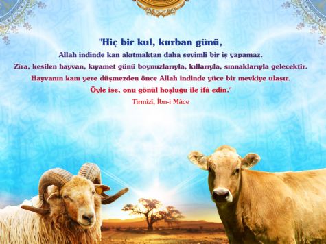 Kurban Bayramının Ülkemize Barış ve Huzur Yağmurlarını Getirmesi Dileğiyle