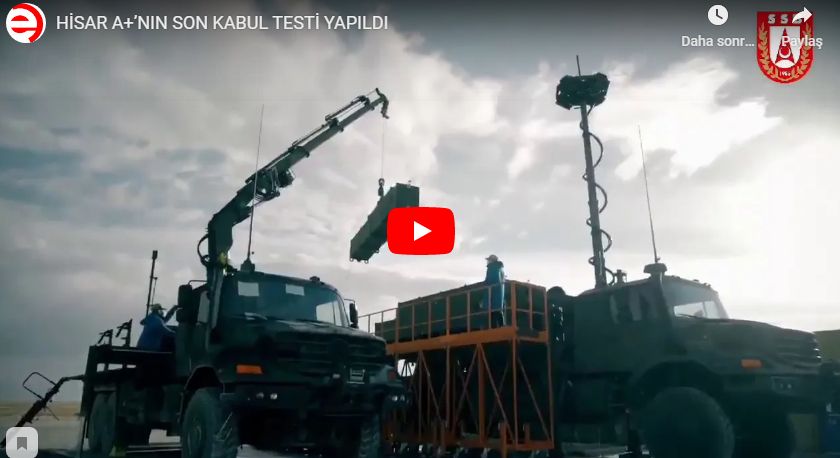 HİSAR A+’NIN SON KABUL TESTİ YAPILDI