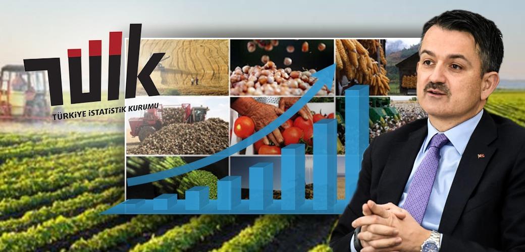 BİTKİSEL ÜRETİMİMİZ 2020 YILINDA BİR ÖNCEKİ YILA GÖRE %5,9 ARTTI