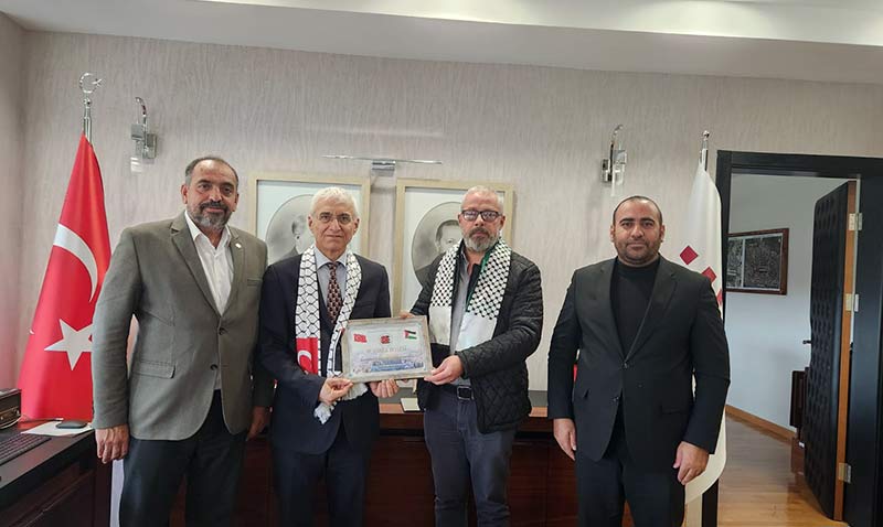 Filistin Yardımlaşma ve Dayanışma Derneği’nden Rektör Özcan’a ziyaret