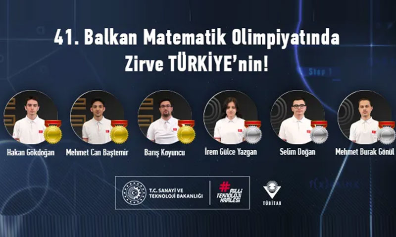 41. Balkan Matematik Olimpiyatnda Zirve TRKYEnin!