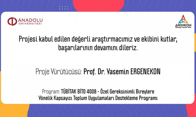 Prof. Dr. Ergenekonun yrtc olduu proje TBTAK destei