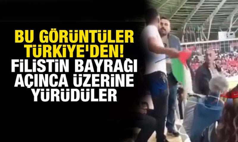 Bu grntler Trkiye’den! Filistin bayra anca zerine yrdler