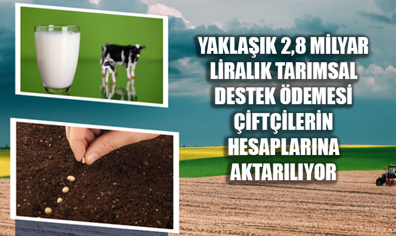 Yaklaşık 2,8 Milyar Liralık Tarımsal Destek Ödemesi Çiftçilerin Hesaplarına Aktarılıyor