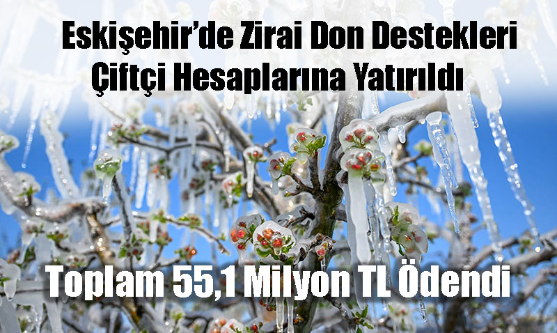 Eskişehir’de Zirai Don Destekleri Çiftçi Hesaplarına Yatırıldı