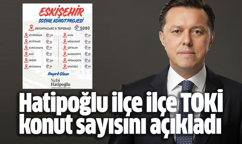 Milletvekili Hatipoğlu, TOKİ Sosyal Konut Sayılarını Açıkladı