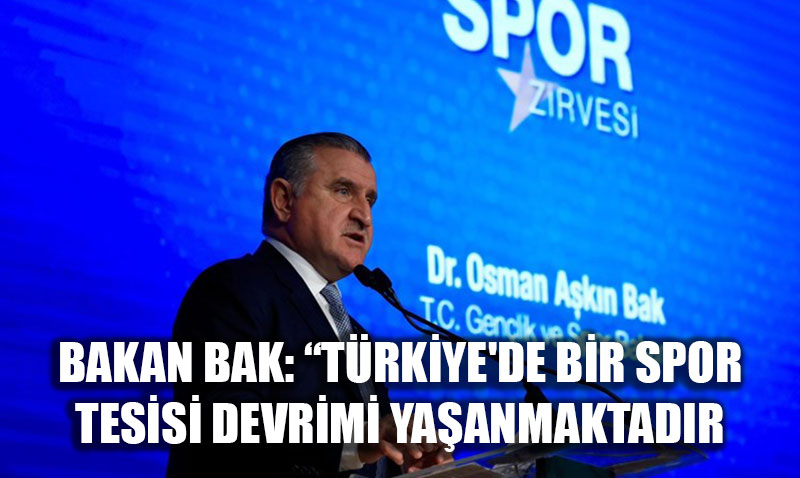 "Trkiye’de Bir Spor Tesisi Devrimi Yaanmaktadr, Meyvelerini Topluyoruz!"