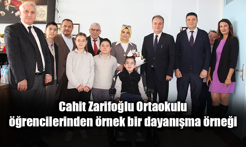 Cahit Zarifolu Ortaokulu rencilerinden rnek Dayanma Hareketi