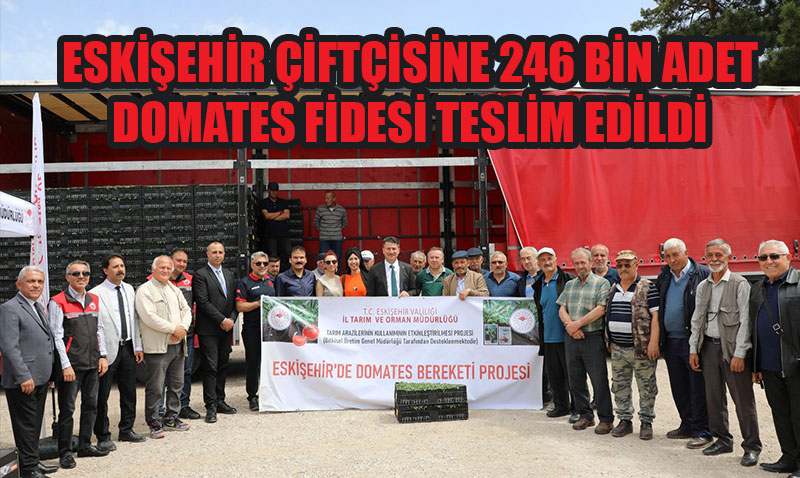Eskişehir Çiftçisine TAKE Projesiyle Domates Fidesi Desteği