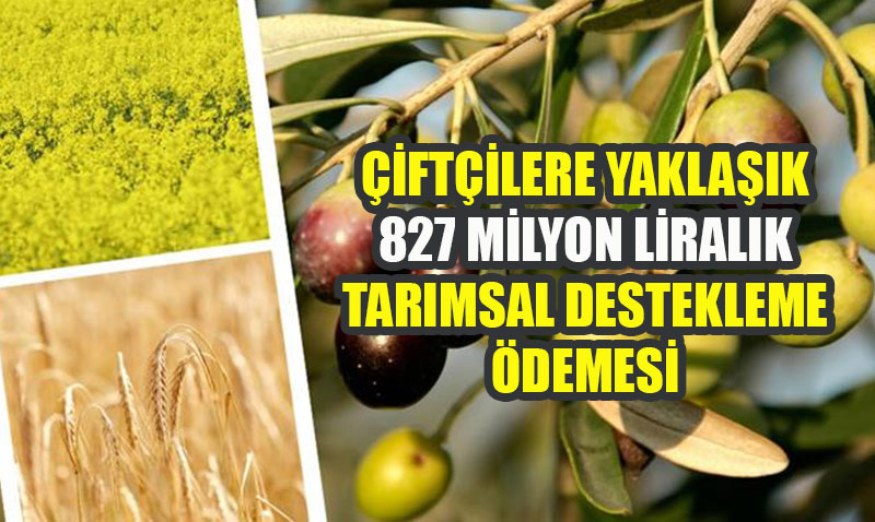 iftilere Yaklak 827 Milyon Liralk Tarmsal Destekleme demesi Yaplyor