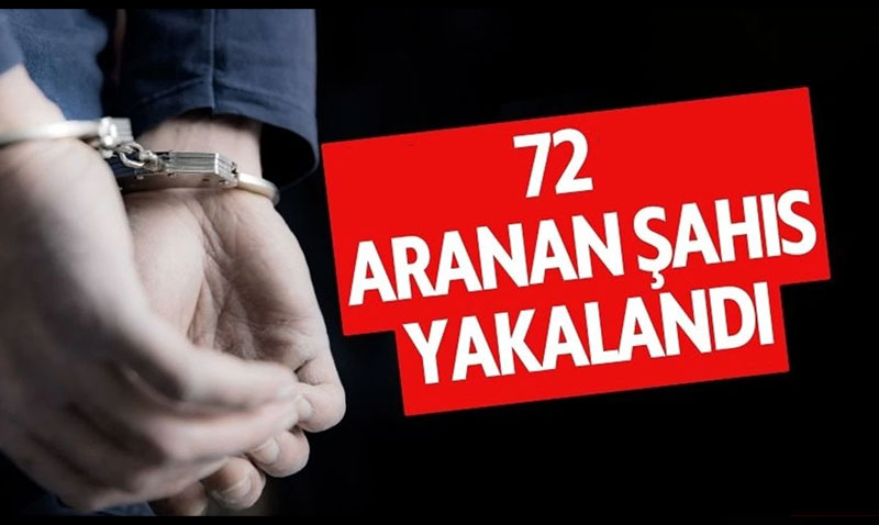 Eskişehir’de Aranan 72 Şahıs Yakalandı