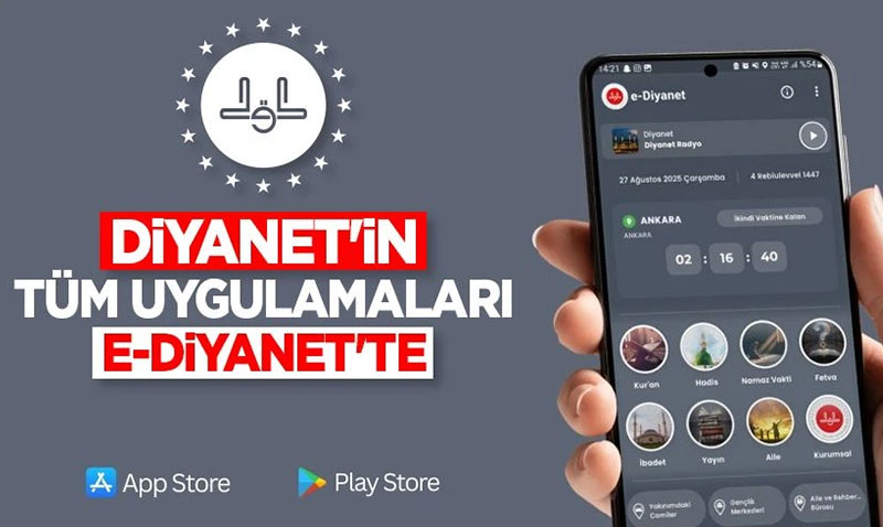 Diyanet’in Tüm Dijital Hizmetleri Tek Çatı Altında: e-Diyanet Uygulaması Yayında