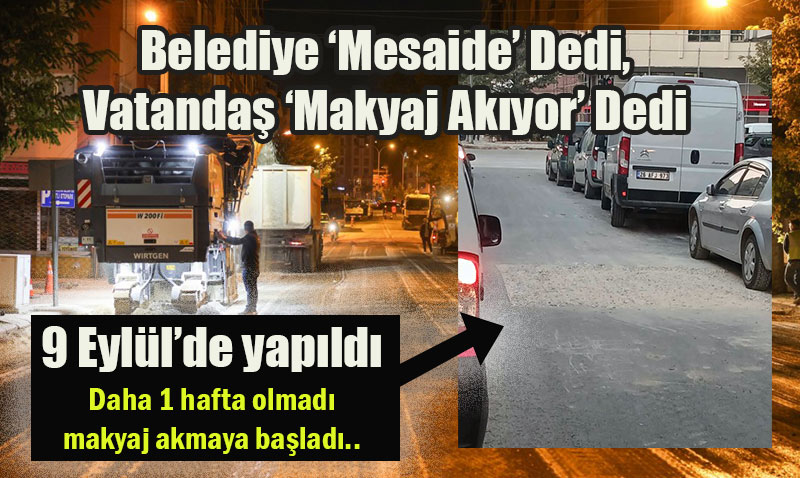 Vatan Caddesinde Asfalt Daha Bir Haftada Dklmeye Balad!