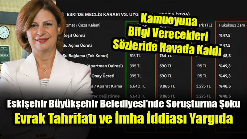 Eski�ehir B�y�k�ehir Belediyesine Tarifve Evrak Soru�turmas�