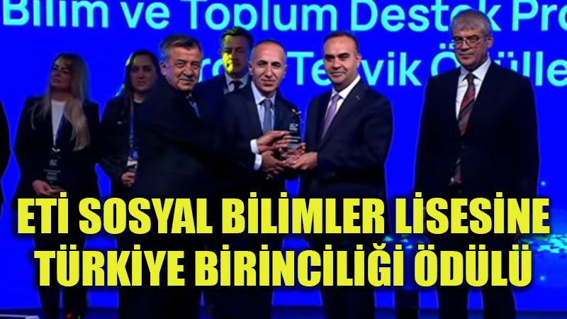 ET� Sosyal Bilimler Lisesine T�rkiye Birincili�i �d�l�