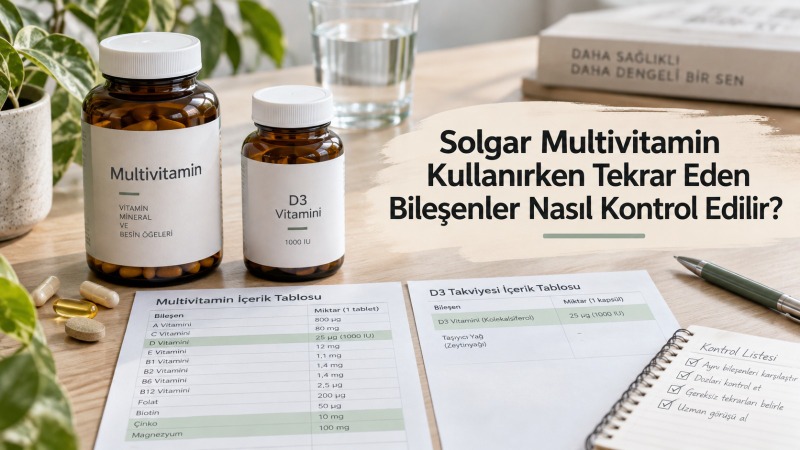 Solgar Multivitamin Kullan�rken Tekrar Eden Bile�enler Nas�l Kontrol Edilir?