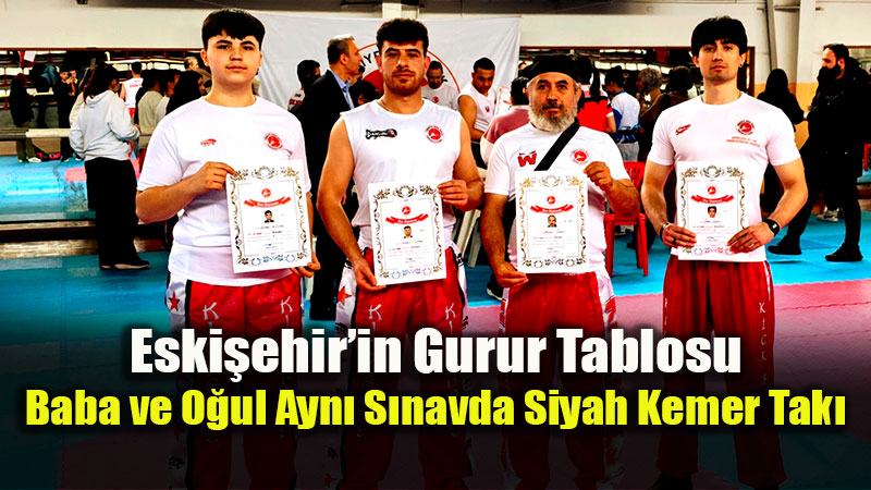 Ringlerin "�m�rl�" Ba�ar�s�: Baba ve O�ul Siyah Kemer S�nav�n� Birlikte Ge�ti