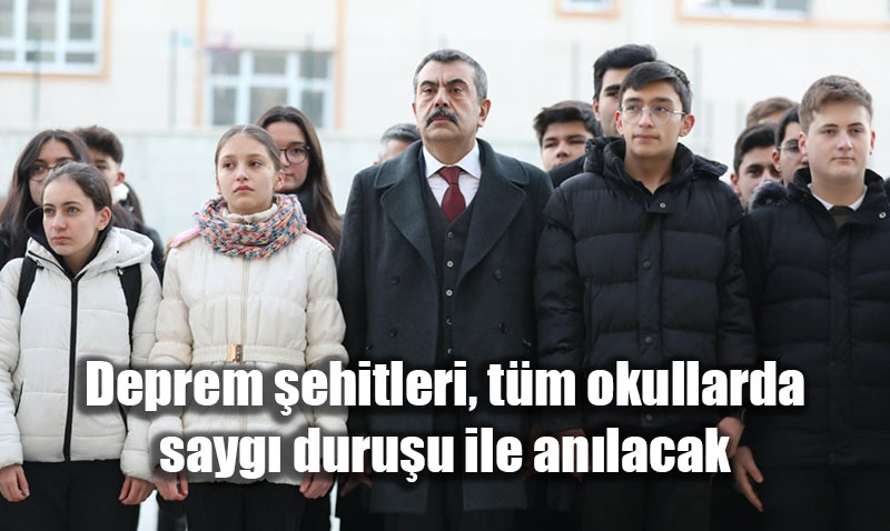 T�rkiye tek y�rek: T�m okullarda deprem �ehitleri i�in sayg� duru�u!