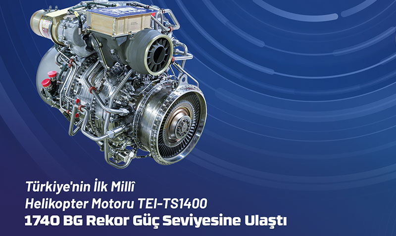 TEI-TS1400 Motoru 1740 BG Rekor G Seviyesine Ulat