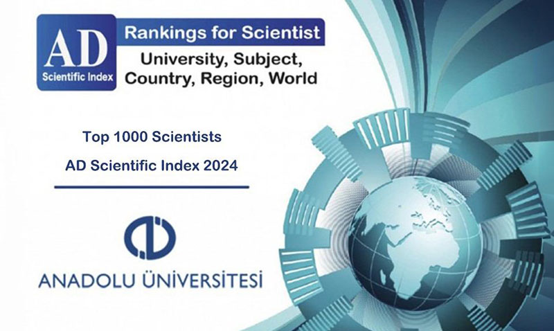 Anadolu niversitesinin birok retim yesi 12 farkl alandaki sralamada yer ald