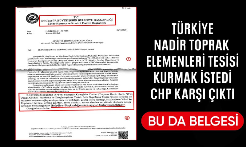 Alparslan Bayraktar: Nadir Toprak Elementleri Tesisine CHPli belediye engel oldu