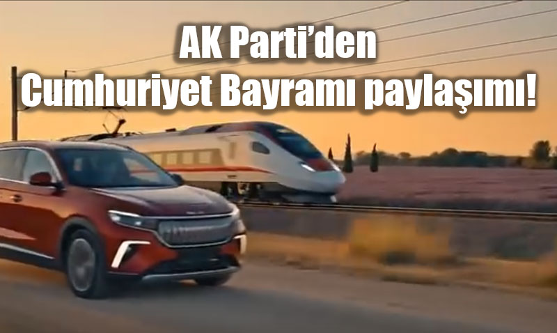 AK Partiden Cumhuriyet Bayram paylam! Erdoan’n o szlerine yer verildi