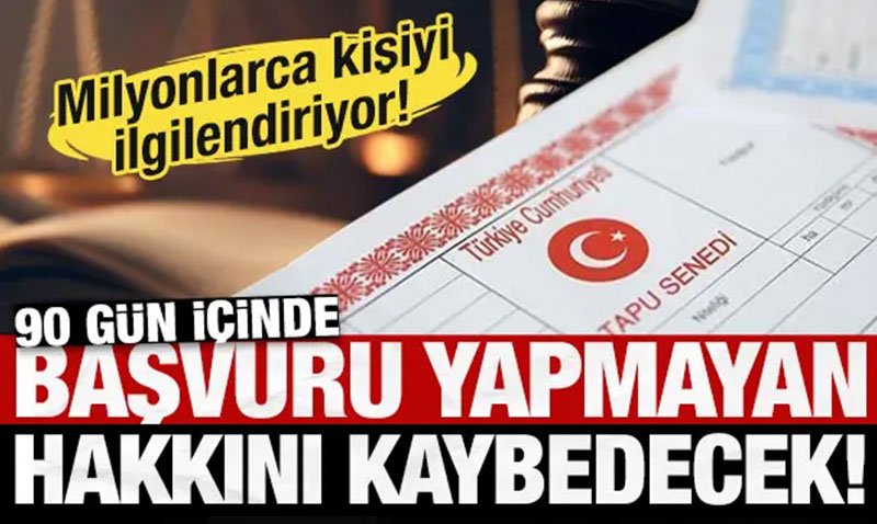 Hisseli tapusu olanlar dikkat! 90 gn iinde bavurmayan hakkn kaybedecek!
