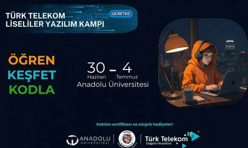 Anadolu niversitesinden rencilere cretsiz Yazlm Kamp
