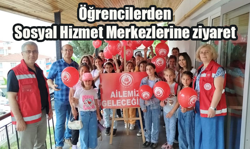 Ortaokul rencilerinden Sosyal Hizmet Merkezlerine Anlaml Ziyaretler