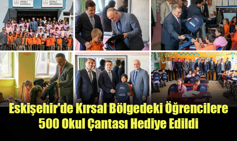 Eskiehir’de Krsal Blgedeki rencilere 500 Okul antas Hediye Edildi