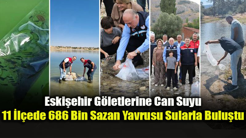 Eski�ehir G�letlerine Can Suyu: 11 �l�ede 686 Bin Sazan Yavrusu Sularla Bulu�tu