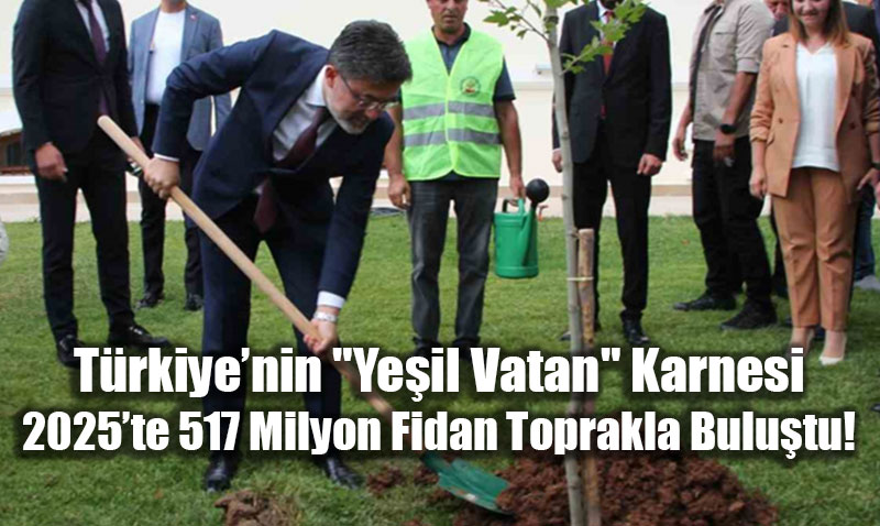 T�rkiye�nin "Ye�il Vatan" Karnesi: 2025�te 517 Milyon Fidan Toprakla Bulu�tu!
