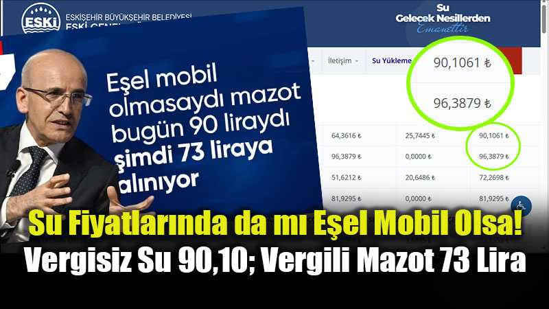 Eski�ehir�e de �E�el Mobil� Laz�m: Su Fiyatlar� Akaryak�t� Sollad�